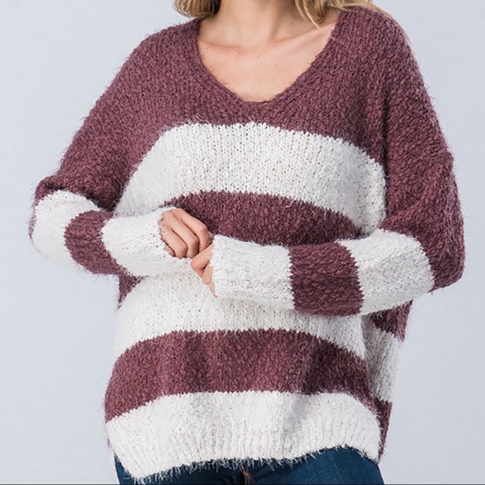 70% CLEARANCE 🎄5 🌟 Oversized V-Neck Sweater - Picture 3 of 5